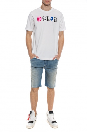 ‘d-krooshort-t’ denim shorts with rips, zdjęcie 2 ‘d-krooshort-t’ denim shorts with rips od Diesel